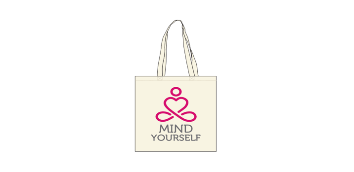 Graphic Image of a Wellbeing Bag with Mind Yourself printed on the front.